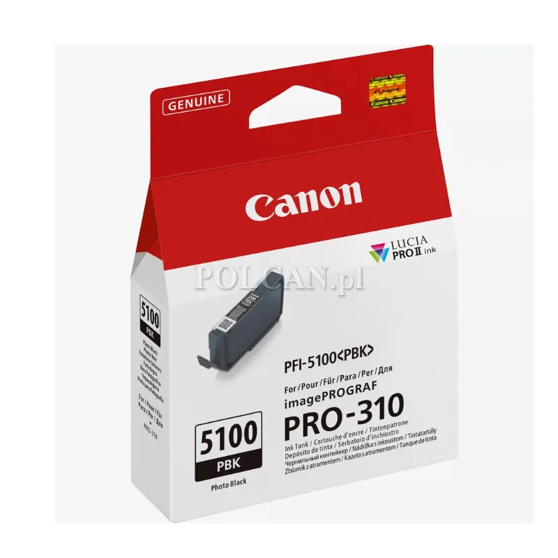 Tusz Canon PFI-5100 PBK | 14,4ml | photo black 6952C001