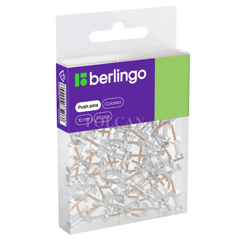 Berlingo Pinezki | d�ugo�� ig�y 10 mm| 30 szt.| transparentne z ig�� r�zwe z�oto 4260738992046