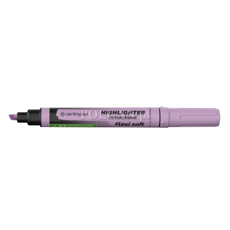 Centropen Zakreślacz Highlighter FLEXI SOFT 8542 FIOLETOWY PASTEL, 10 szt. 8595013636978