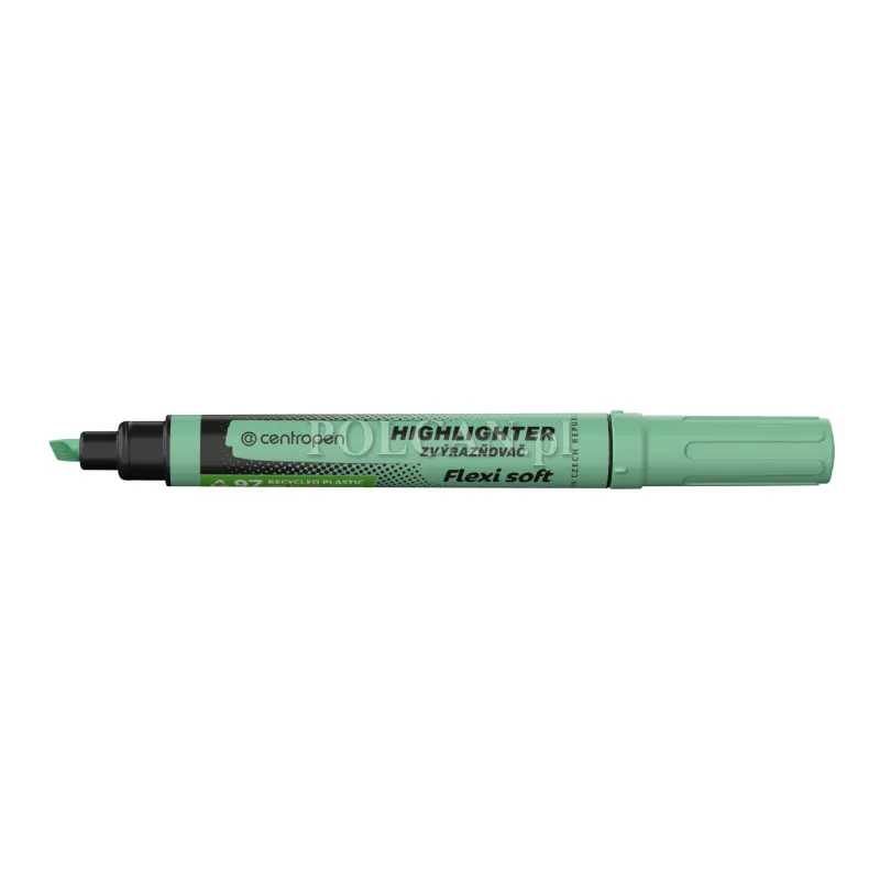 Centropen Zakreślacz Highlighter FLEXI SOFT 8542 ZIELONY PASTEL, 10 szt. 8595013636992