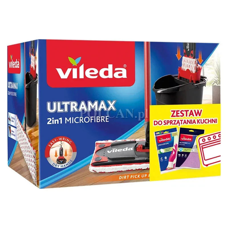 Vileda Ultramax BOX (mop p�aski + wiaderko) 155737 GRATISr�kawiczki i �ciereczka VILBOXMOPWIAD