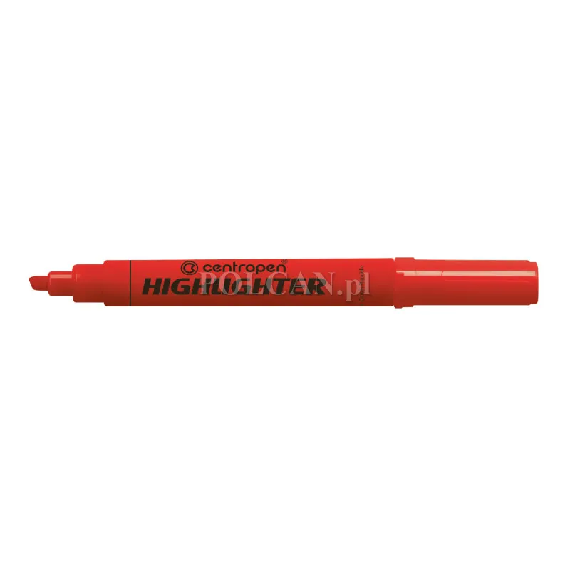 Centropen Zakre�lacz fluo Highlighter 8552 CZERWONY 10szt 8595013633236