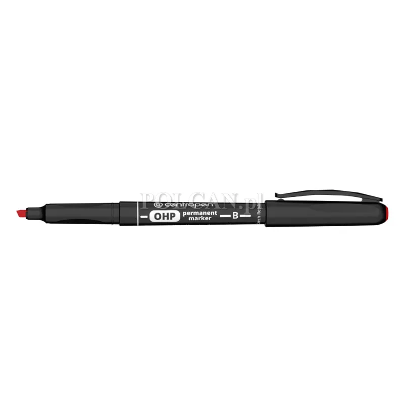 Centropen Foliopis OHP Permanent 2638 B CZERWONY 1-3mm, 10 szt. 8595013611470