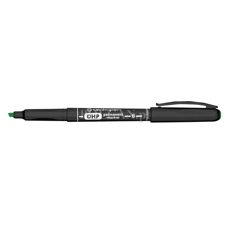 Centropen Foliopis OHP Permanent 2638 B ZIELONY 1-3mm, 10 szt. 8595013611494