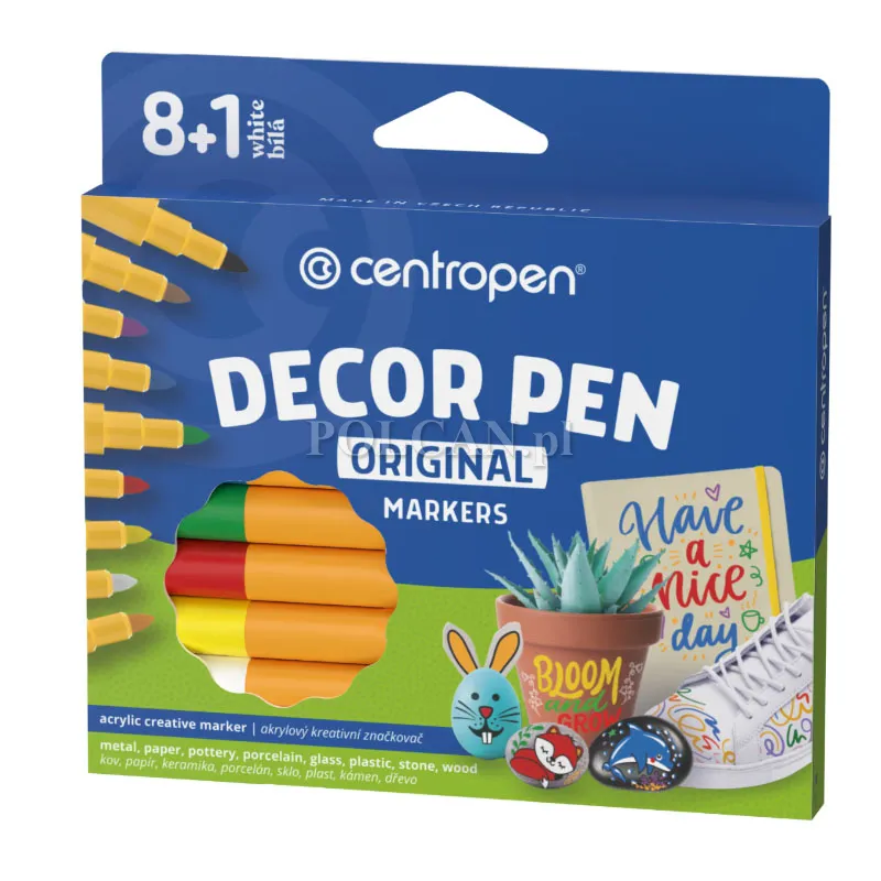 Centropen Marker do dekorowania Decor Pen 2738 8+1 sztuk 8595013631690