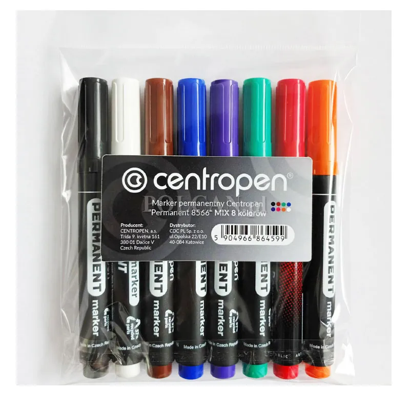 Centropen Marker permanentny Permanent 8566 MIX 8 kolor�w 5904966864599