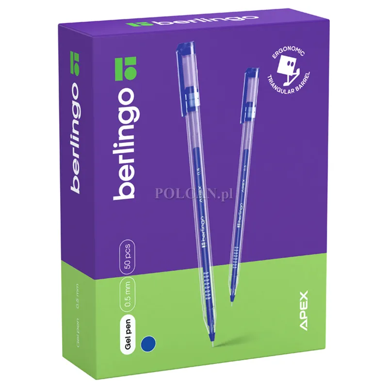 Berlingo Berlingo D�ugopis �elowy Apex, 0,5 mm, niebieski, 50 szt. 4260107493921