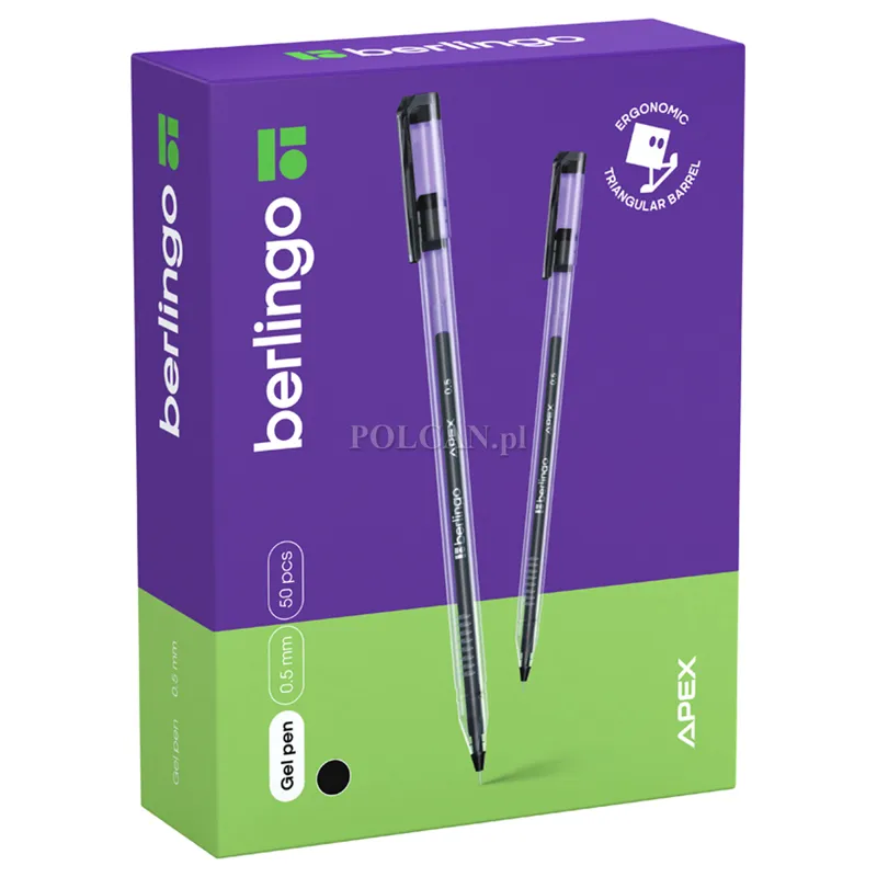 Berlingo Berlingo D�ugopis �elowy Apex, 0,5 mm, czarny, 50 szt. 4260107493914