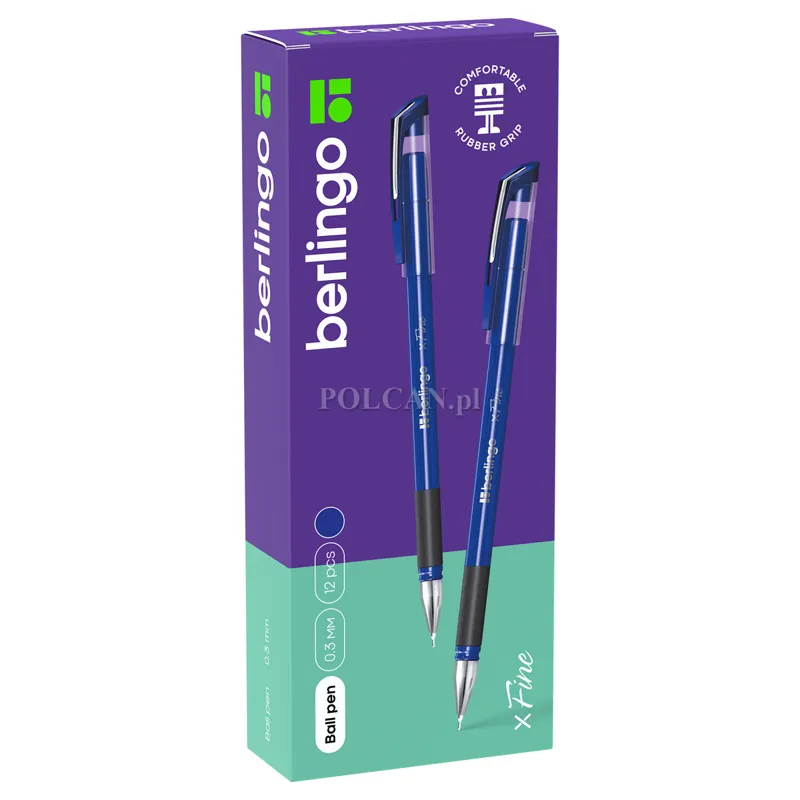 Berlingo D�ugopis xFine, grip, 0,3mm, niebieski, 12 szt. 4260107486749