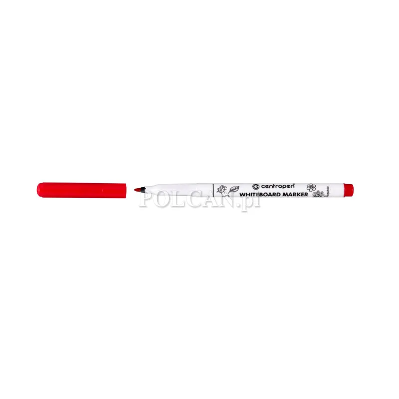 Centropen Marker suchościeralny 2507 1-2mm czerwony, 12szt. 8595013626306