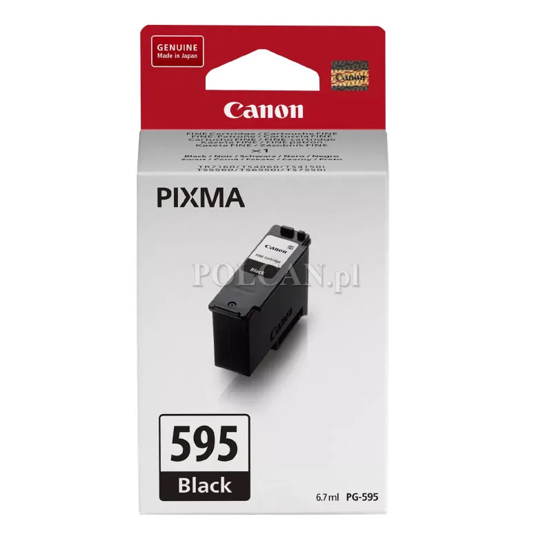 Tusz Canon PG-595 do Pixma TS4150i/TS4151i/TS6550i | 6,7ml | black 7171C001