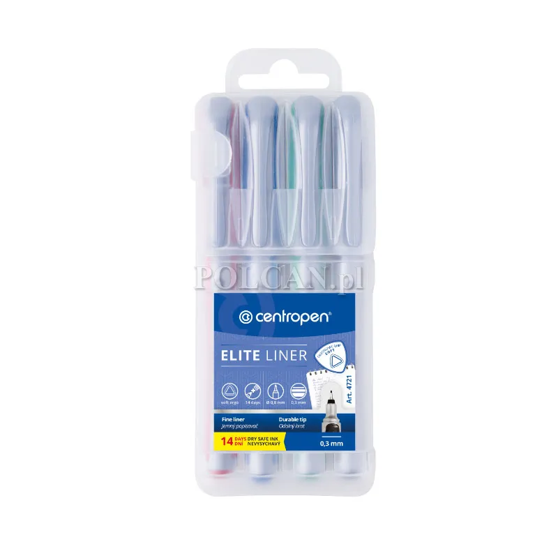 Centropen Cienkopis Elite liner 4721 F 4 KOLORY 8595013633144
