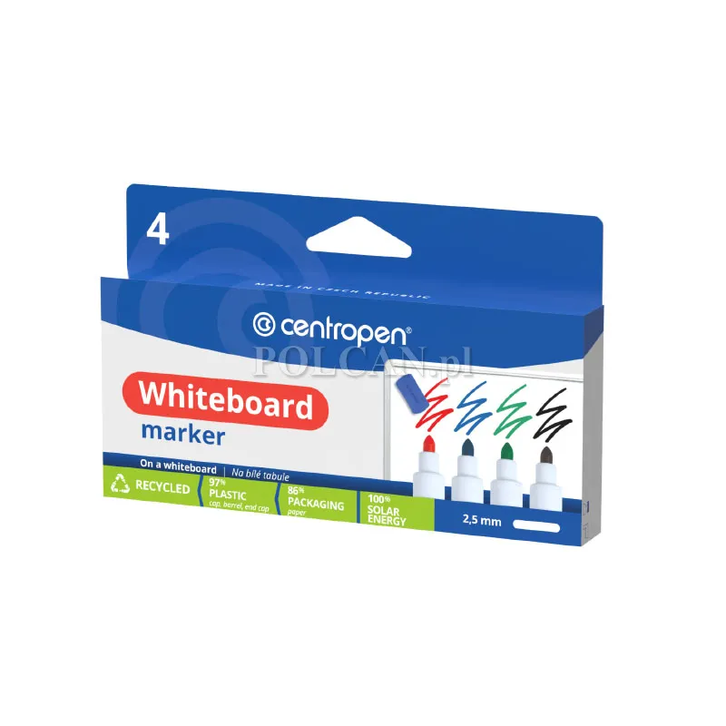 Centropen Marker sucho�cieralny Whiteboard 8559 4 KOLORY K/O 8595013617267