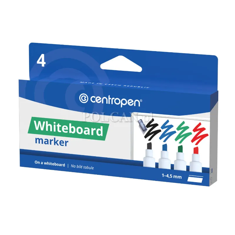 Centropen Marker sucho�cieralny Whiteboard Marker 8569 4 KOLORY K/O 8595013617519