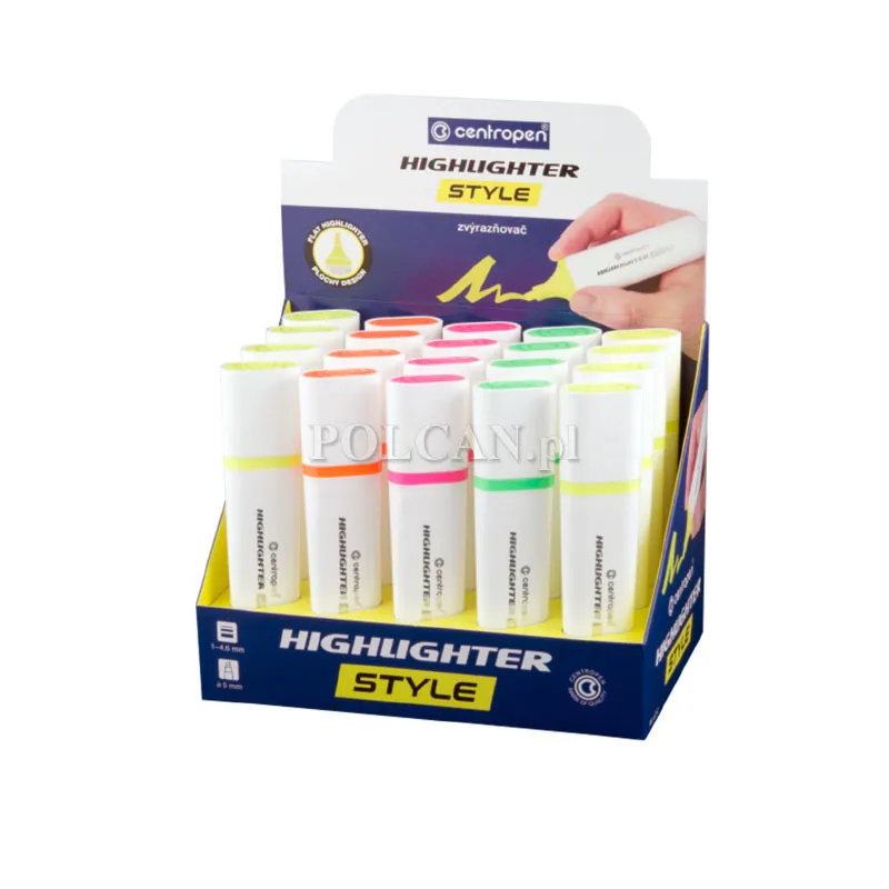 Centropen Zakre�lacz Highlighter STYLE FLUO 6252 DISPLAY 10szt 8595013643747