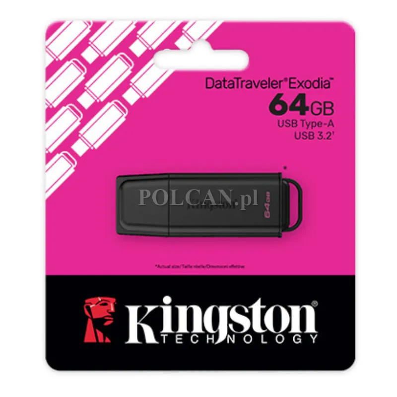 Kingston pami�� DataTraveler Exodia G2 | USB 3.2 | 64GB | czarny DTXG2/64GB