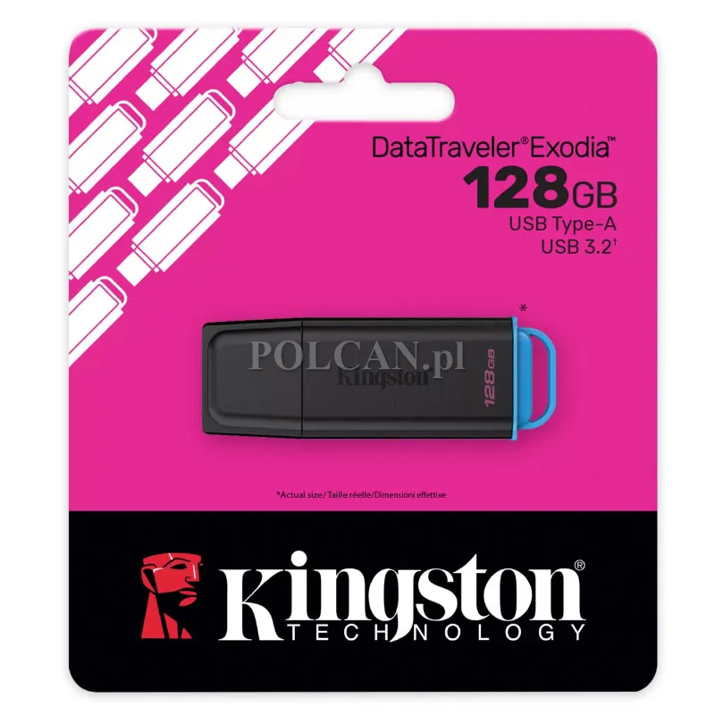 Kingston pami�� DataTraveler Exodia G2 | USB 3.2 | 128GB | czarny DTXG2/128GB
