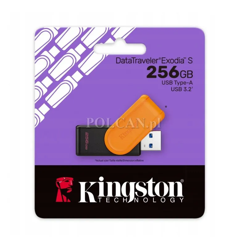 Kingston pamięć DataTraveler Exodia S | USB 3.2 | 256GB | czarny-turkusowy DTXS/256GB