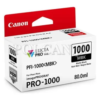 Tusz Canon PFI-1000MBK | matt Black |80 ml 0545C001