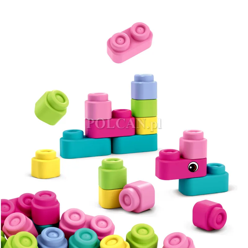 Miękkie klocki duże dla dziewczynek 33 elementy JM2312236