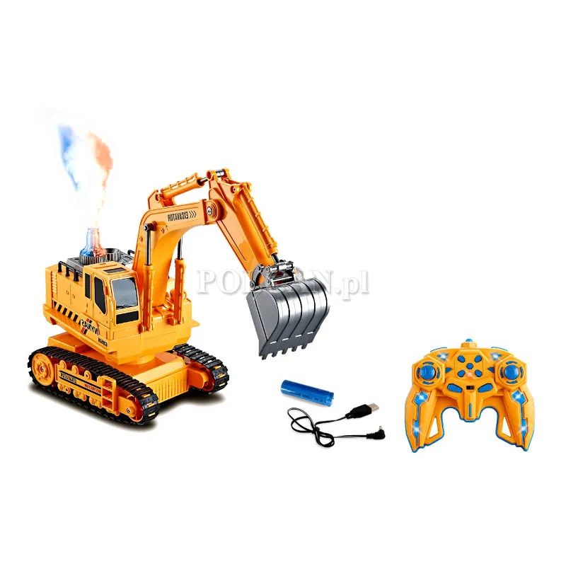 Koparka zdalnie sterowana funkcja dymu RC2502208