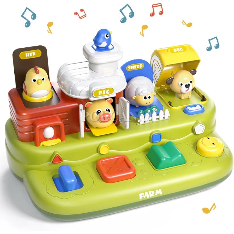 Zabawka ineraktywna wyskakujące zwierzątka farma HN185891