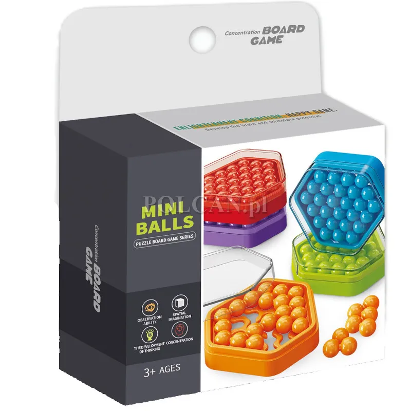 Gra logiczna puzzle mini smart IQ układanka czerwona HN180756