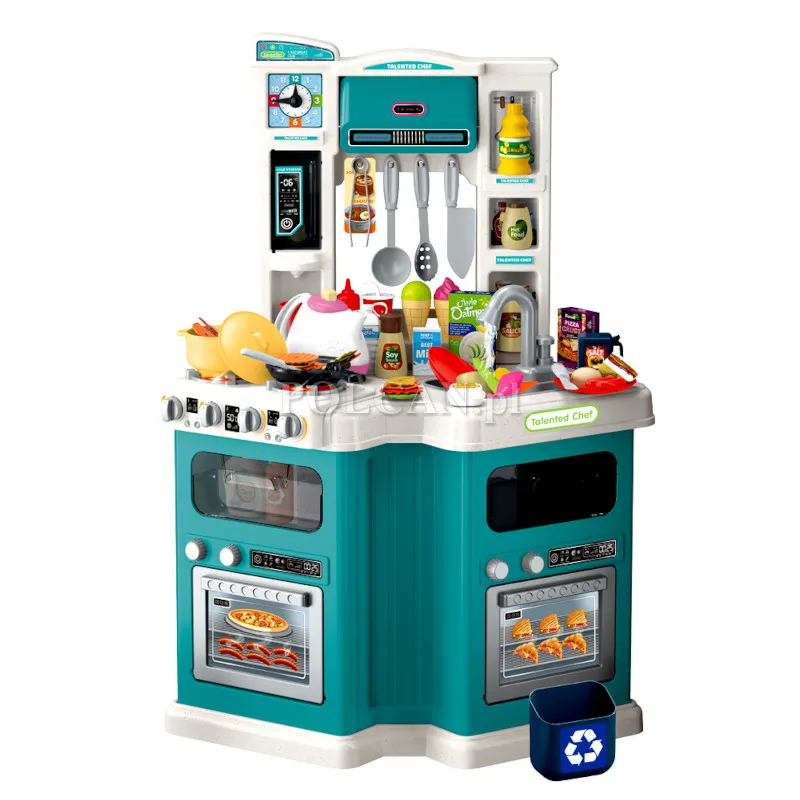 Zestaw kuchnia zabawkowa 109 elementów zielona HN198343