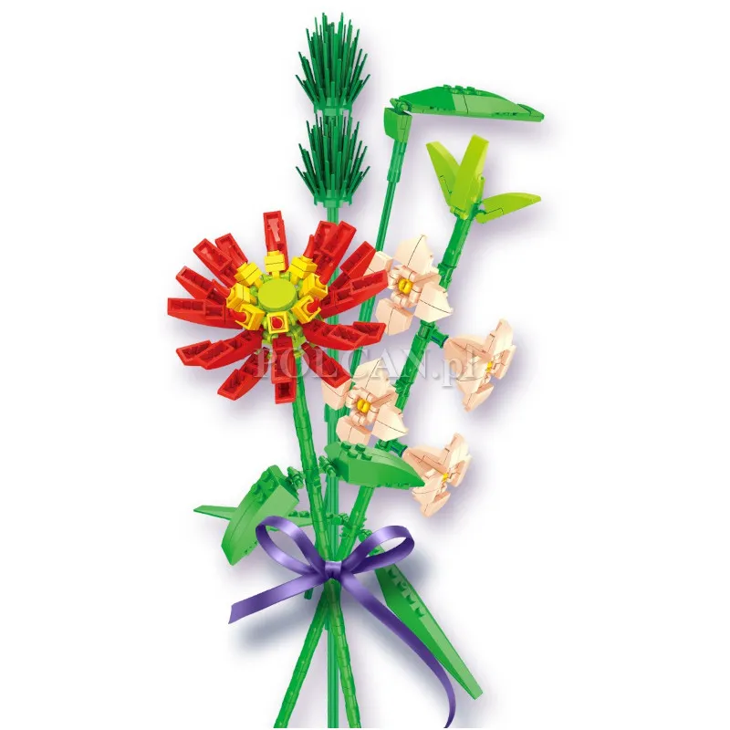 Klocki konstrukcyjne kwiaty do wazonu 264 elementy ST0553883B