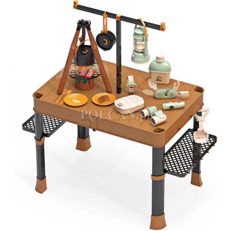 Zestaw mały camping do odgrywania ról stolik składana walizka HN166261