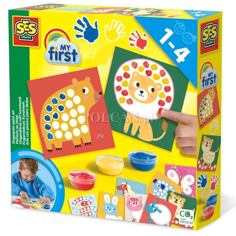 SES Creative Zestaw farb do malowania palcami dla dzieci 14481