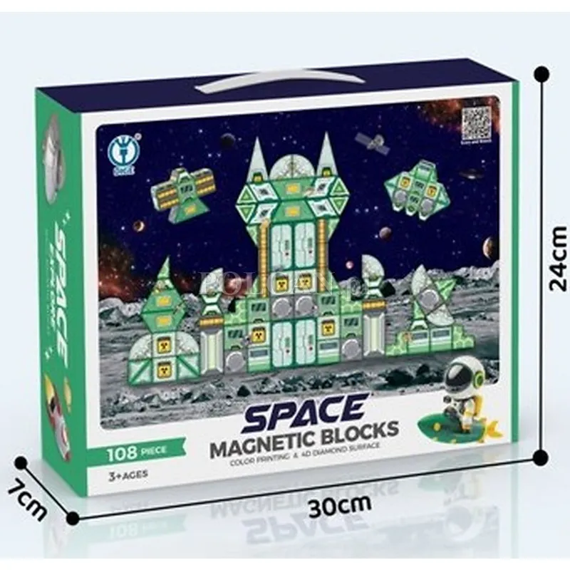 Klocki konstrukcyjne magnetyczne Stacja Kosmiczna 108 elementów ST0590571B