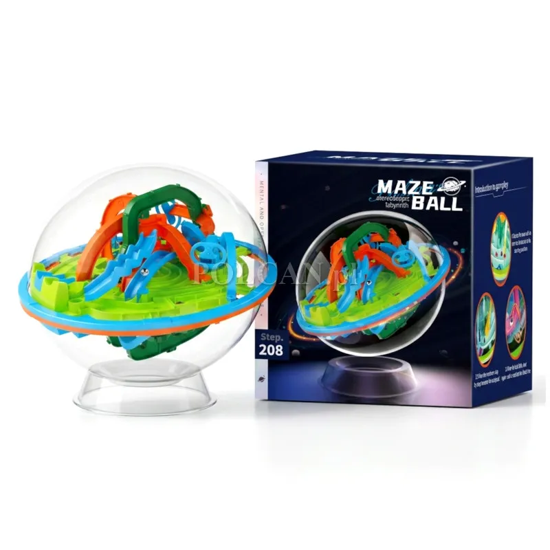 Kula logiczna 3D Maze Ball z labiryntem Kosmiczna Przygoda zielona HN205234