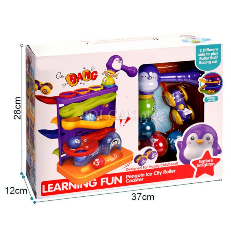 Penguin Ice City tor zr�czno�ciowy samochodzik wbijanie kulek dla dzieci HN211269